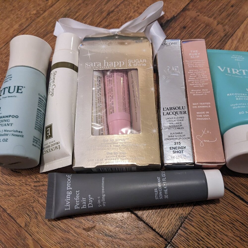 Beauty Pack: Virtue + Sarah Happ + L’Absolu Lacquer + Living Proof + Eminence